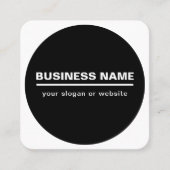 Bold Modern Bedrijfsnaam Sjabloon | B&W Vierkante Visitekaartje (Voorkant)
