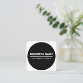 Bold Modern Bedrijfsnaam Sjabloon | B&W Vierkante Visitekaartje (Staand voorkant)