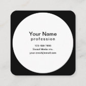 Bold Modern Bedrijfsnaam Sjabloon | B&W Vierkante Visitekaartje (Achterkant)