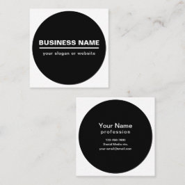 Bold Modern Bedrijfsnaam Sjabloon | B&W Vierkante Visitekaartje