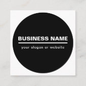 Bold Modern Bedrijfsnaam Sjabloon | B&W Vierkante Visitekaartje (Voorkant)