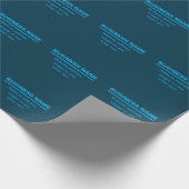 Bold Modern Bedrijfsnaam Sjabloon | Blauw Cadeaupapier (Hoek)