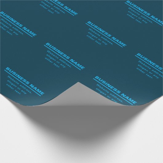 Bold Modern Bedrijfsnaam Sjabloon | Blauw Cadeaupapier (Hoek)