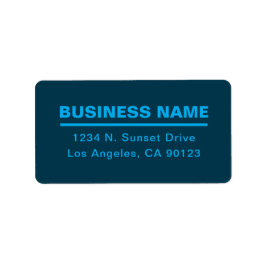 Bold Modern Bedrijfsnaam Sjabloon | Blauw Etiket