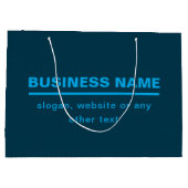 Bold Modern Bedrijfsnaam Sjabloon | Blauw Groot Cadeauzakje (Achterkant)