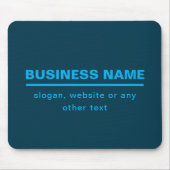 Bold Modern Bedrijfsnaam Sjabloon | Blauw Muismat (Voorkant)