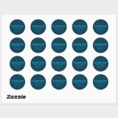 Bold Modern Bedrijfsnaam Sjabloon | Blauw Ronde Sticker (Vel)