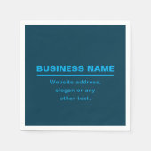 Bold Modern Bedrijfsnaam Sjabloon | Blauw Servet (Voorkant)