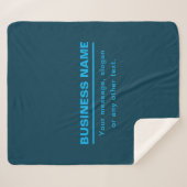 Bold Modern Bedrijfsnaam Sjabloon | Blauw Sherpa Deken (Voorkant (horizontaal))