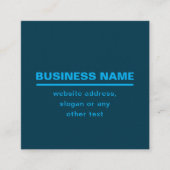 Bold Modern Bedrijfsnaam Sjabloon | Blauw Vierkante Visitekaartje (Voorkant)