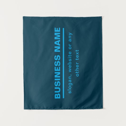 Bold Modern Bedrijfsnaam Sjabloon | Blauw Wandkleed (Voorkant)