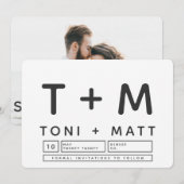 BOLD MODERN BEWAREN DE DATUM SAVE THE DATE (Voorkant / Achterkant)