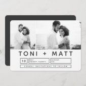 BOLD MODERN BEWAREN DE DATUM SAVE THE DATE (Voorkant / Achterkant)