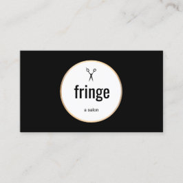 Bold Modern Black en White Hair Stylist Salon Visitekaartje