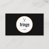 Bold Modern Black en White Hair Stylist Salon Visitekaartje (Voorkant)