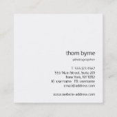 Bold Modern Black Professional 2 Letter-Monogram Vierkante Visitekaartje (Achterkant)