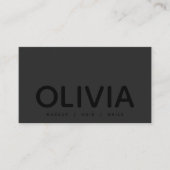 Bold Modern Black Typography Visitekaartje (Voorkant)