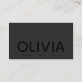 Bold Modern Black Typography Visitekaartje