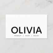 Bold Modern Black White Typografie Visitekaartje (Voorkant)