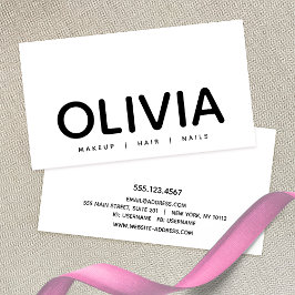 Bold Modern Black White Typografie Visitekaartje