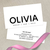 Bold Modern Black White Typografie Visitekaartje