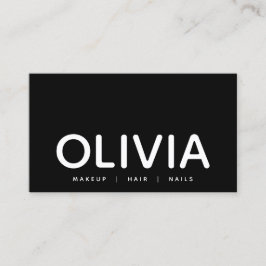 Bold Modern Black White Typography Visitekaartje