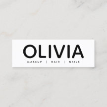 Bold Modern Black White Typography Visitekaartje