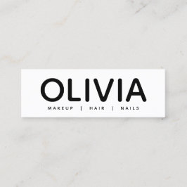 Bold Modern Black White Typography Visitekaartje