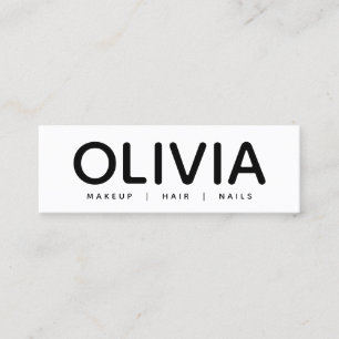 Bold Modern Black White Typography Visitekaartje