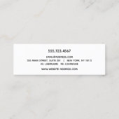 Bold Modern Black White Typography Visitekaartje (Achterkant)