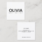 Bold Modern Black White Typography Visitekaartje (Voorkant / Achterkant)