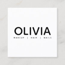 Bold Modern Black White Typography Visitekaartje