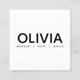 Bold Modern Black White Typography Visitekaartje