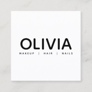 Bold Modern Black White Typography Visitekaartje