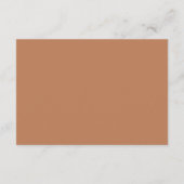 Bold Modern Burnt Sinaasappel Rust Tan Wedding RSV Informatiekaartje (Achterkant)
