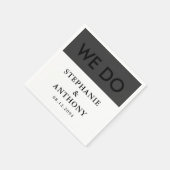 Bold Modern BW 'We Do' Trouwen | Opmaak reinigen Servet (Hoek)