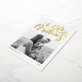 Bold Modern Calligrafie Foto voor kerst Folie Feestdagenkaart (Gedraaid)