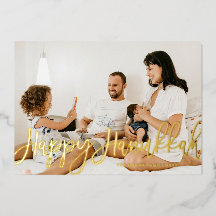 Bold Modern Calligrafie Happy Hanukkah Foto