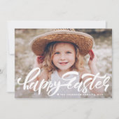 Bold Modern Calligrafie Happy Paasen Feestdagenkaart (Voorkant)