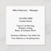 Bold Modern Car Painting Service Vierkante Visitekaartje (Achterkant)