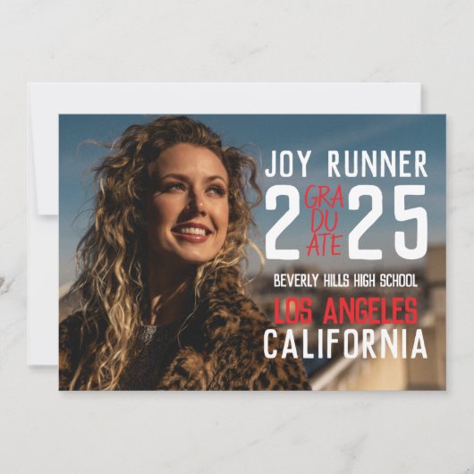 Bold Modern Class van het High School Afstuderen 2 Aankondiging (Voorkant)