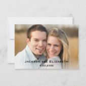 Bold Modern Coral en Roze Fotobruiloft Bedankkaart (Voorkant)