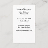 Bold Modern Eenvoudige Apotheek Visitekaartjes (Achterkant)