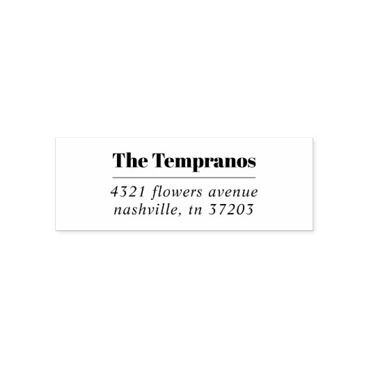 Bold Modern Elegant familienaam serif bruiloft Zelfinktende Stempel (Design)