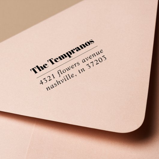 Bold Modern Elegant familienaam serif bruiloft Zelfinktende Stempel