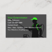 Bold Modern Exterminator Pest Visitekaartjes (Voorkant)