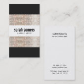 Bold Modern Faux Silver Sequin Beauty Salon Visitekaartje (Voorkant / Achterkant)