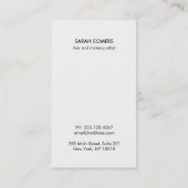 Bold Modern Faux Silver Sequin Beauty Salon Visitekaartje (Achterkant)