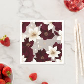 Bold Modern Floral Bourgogne Servet (Insitu)