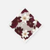 Bold Modern Floral Bourgogne Servet (Hoek)